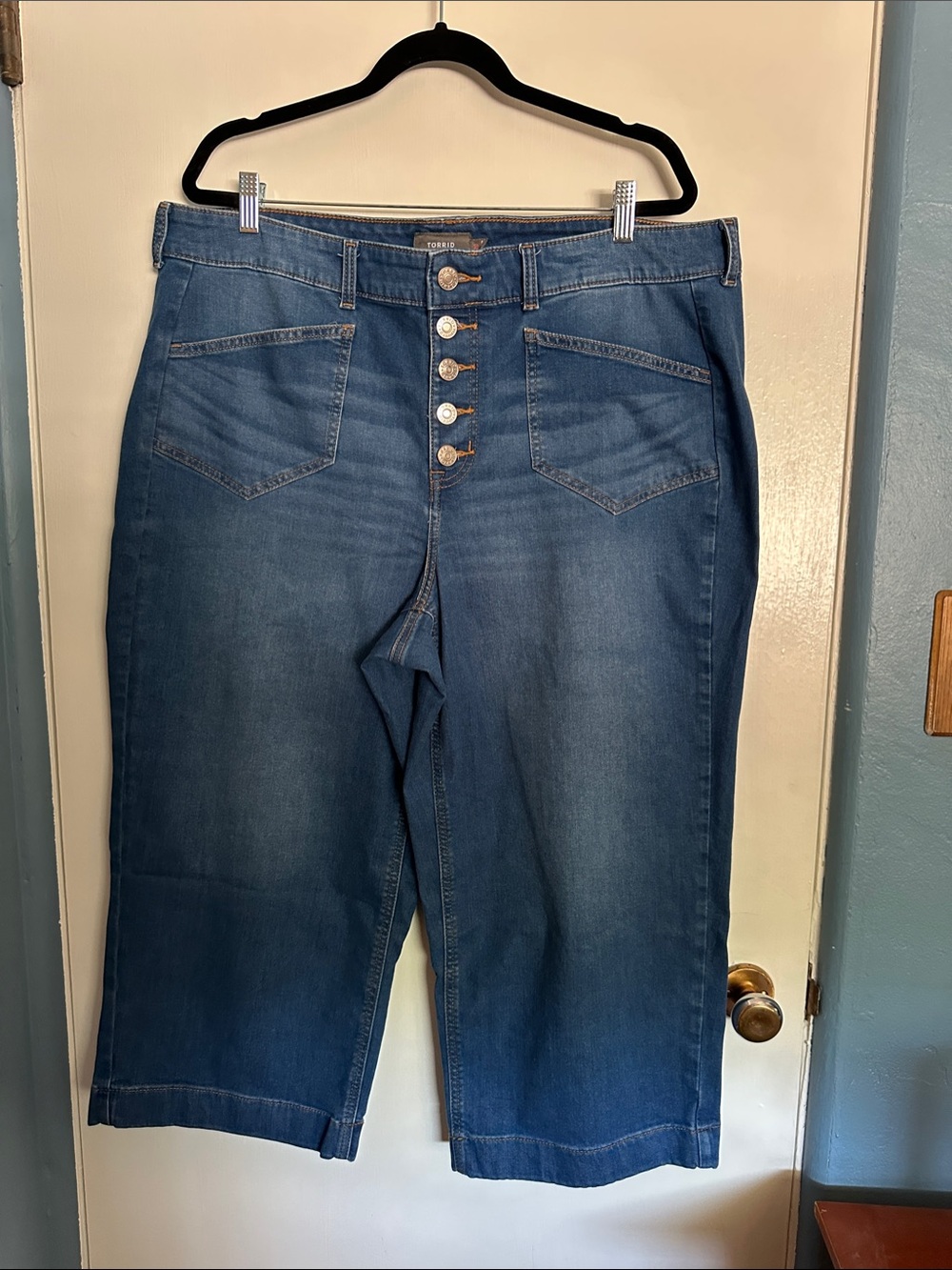 High-Rise Wide Leg Women's Jeans - Blue